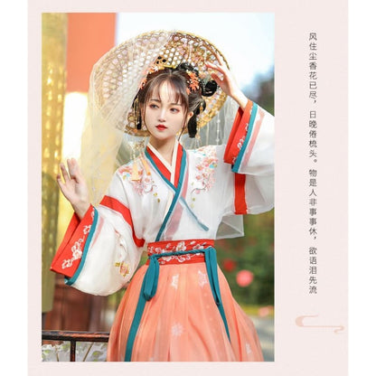 Floral Gradient Hanfu Costume Set