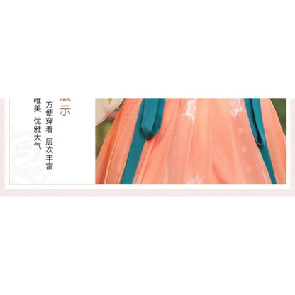 Floral Gradient Hanfu Costume Set