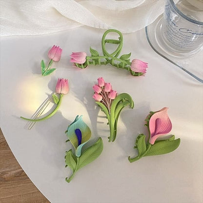 Floral Hair Claw / Hair Clip