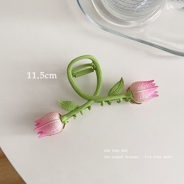 Floral Hair Claw / Hair Clip - Hair Claw - Crisscross