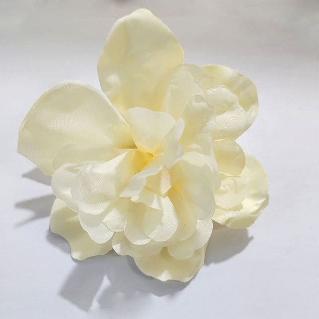 Floral Hair Clip - Light Yellow / One Size