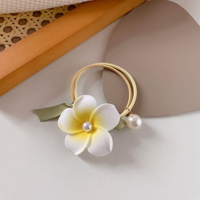 Floral Hair Tie - Yellow / One Size