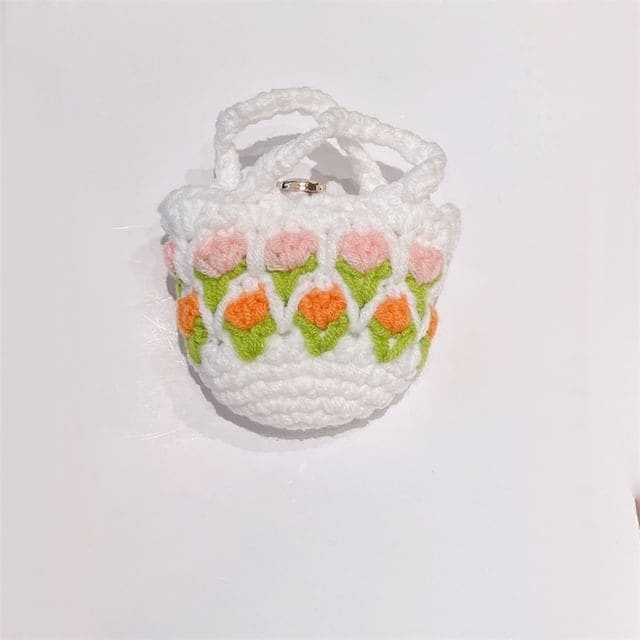 Floral Knit AirPods / Pro Earphone Case Skin - White