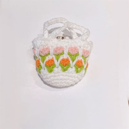 Floral Knit AirPods / Pro Earphone Case Skin - White