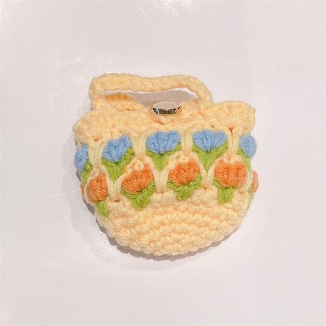 Floral Knit AirPods / Pro Earphone Case Skin - Yellow