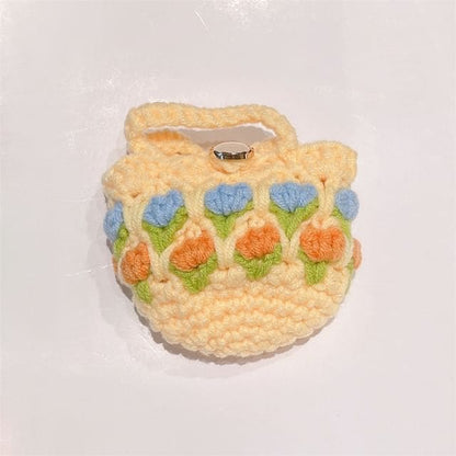 Floral Knit AirPods / Pro Earphone Case Skin - Yellow