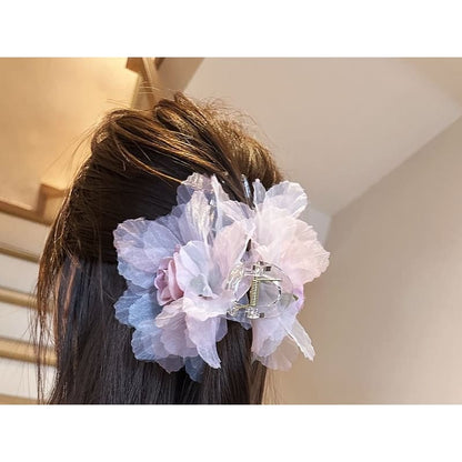 Floral Mesh Hair Clamp