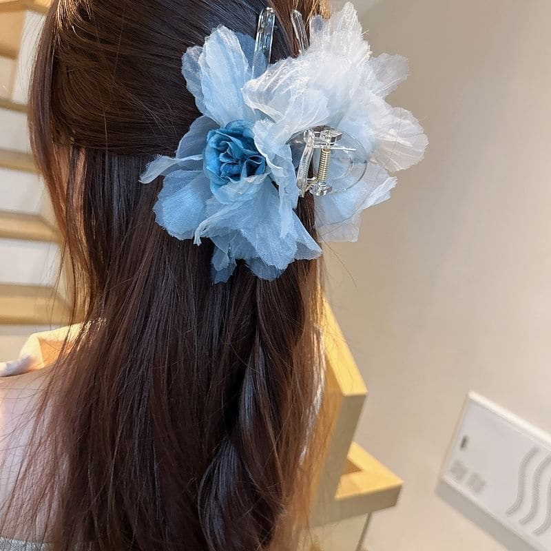 Floral Mesh Hair Clamp