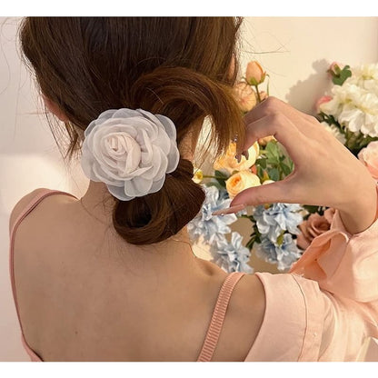 Floral Mesh Scrunchie