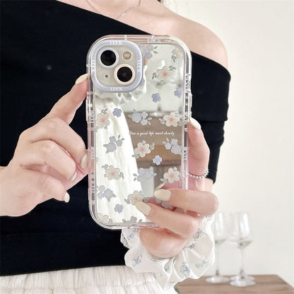 Floral Mirrored Phone Case - iPhone 15 Pro Max / 15 Pro