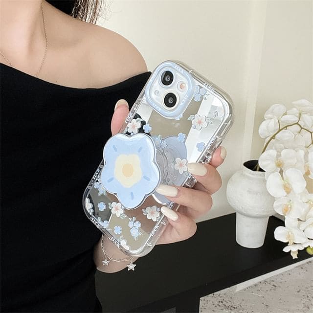 Floral Mirrored Phone Case - iPhone 15 Pro Max / 15 Pro