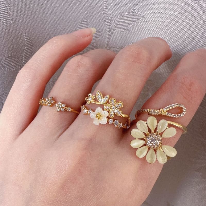 Floral Open Ring