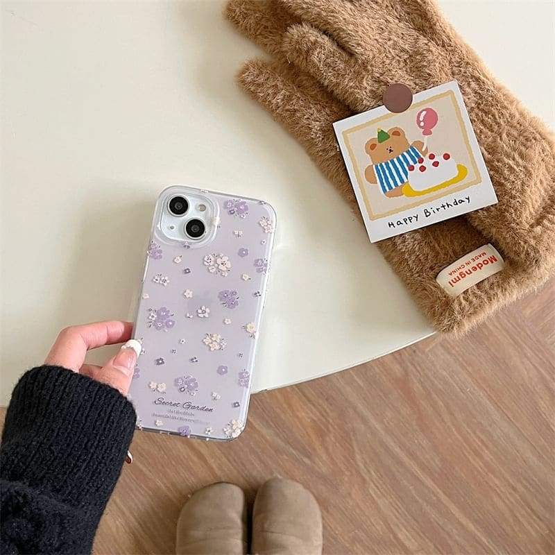 Floral Phone Case - 15 Pro Max / 15 Pro / 15 / 14 Pro Max