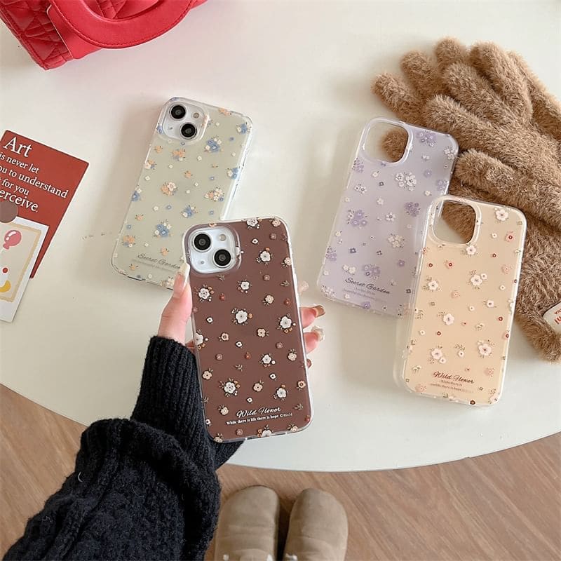 Floral Phone Case - 15 Pro Max / 15 Pro / 15 / 14 Pro Max