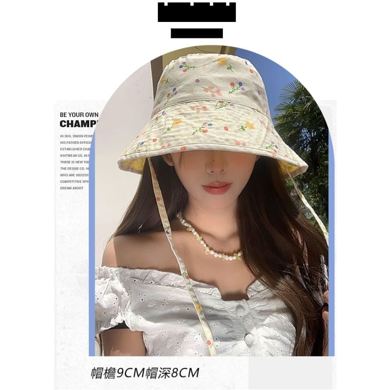 Floral Print Bucket Hat