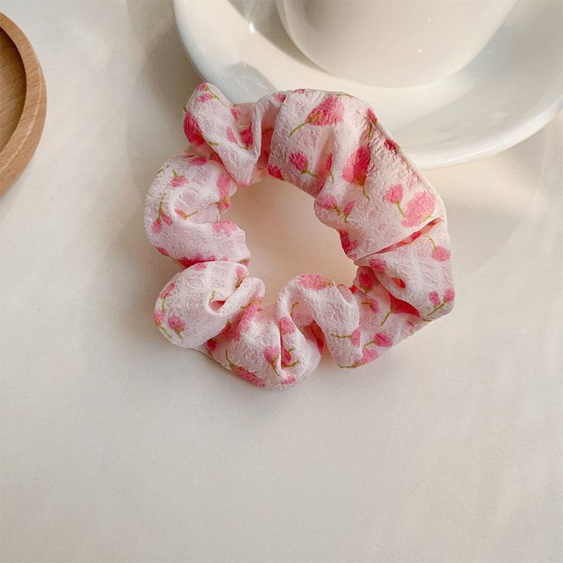 Floral Print Scrunchie