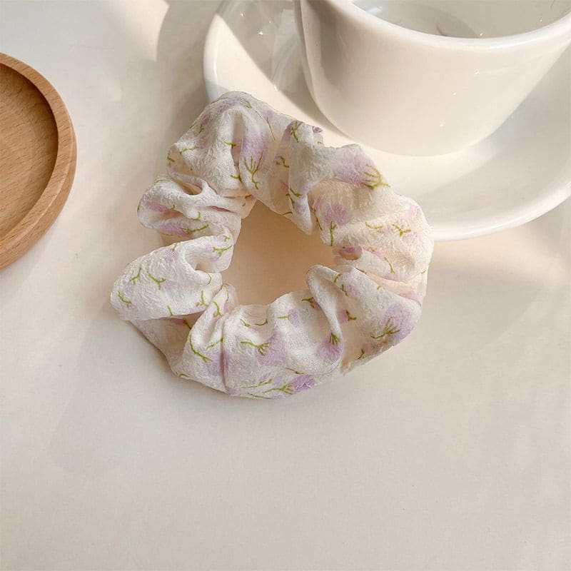 Floral Print Scrunchie