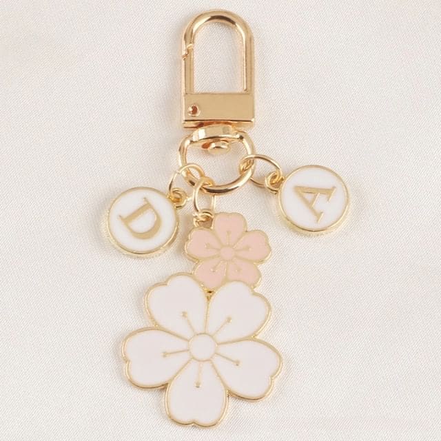 Floral / Rabbit Alloy Keyring (Various Designs) - Q906-4