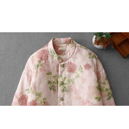 Floral Single-Breasted Jacket