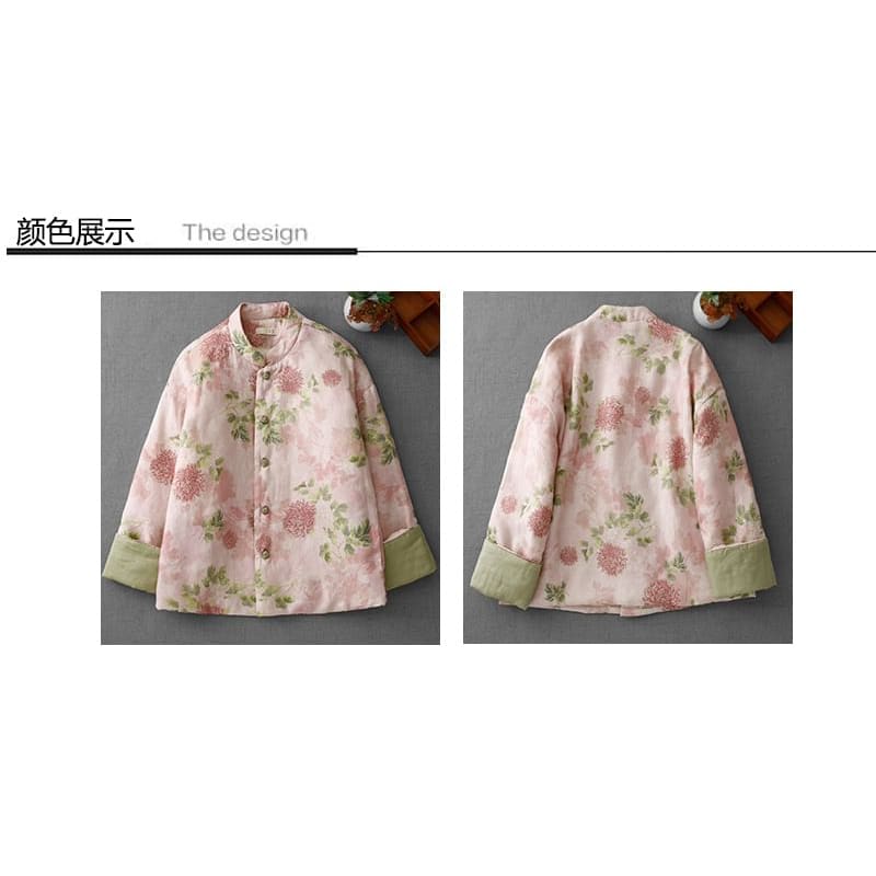 Floral Single-Breasted Jacket