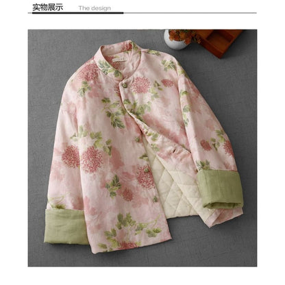 Floral Single-Breasted Jacket