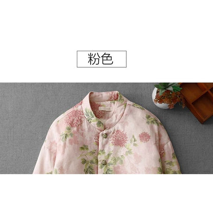 Floral Single-Breasted Jacket