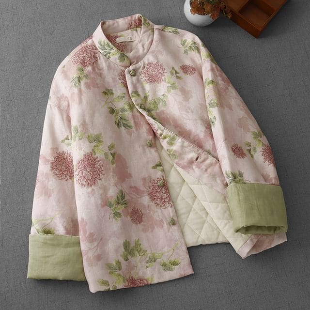 Floral Single-Breasted Jacket