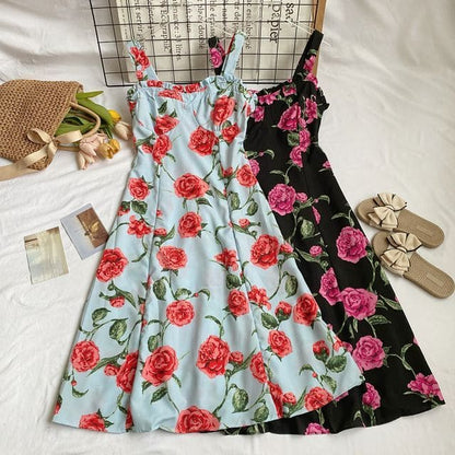 Floral Suspender Skirt