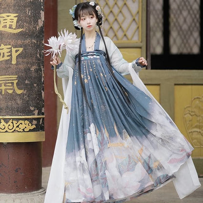 Floral Traditional Chinese Costume Set - Set - 300cm Hem