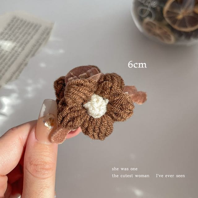 Floral Yarn Hair Clamp / Hair Clip / Headband - Hair Clamp