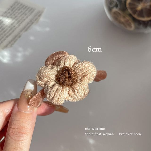 Floral Yarn Hair Clamp / Hair Clip / Headband - Hair Clamp