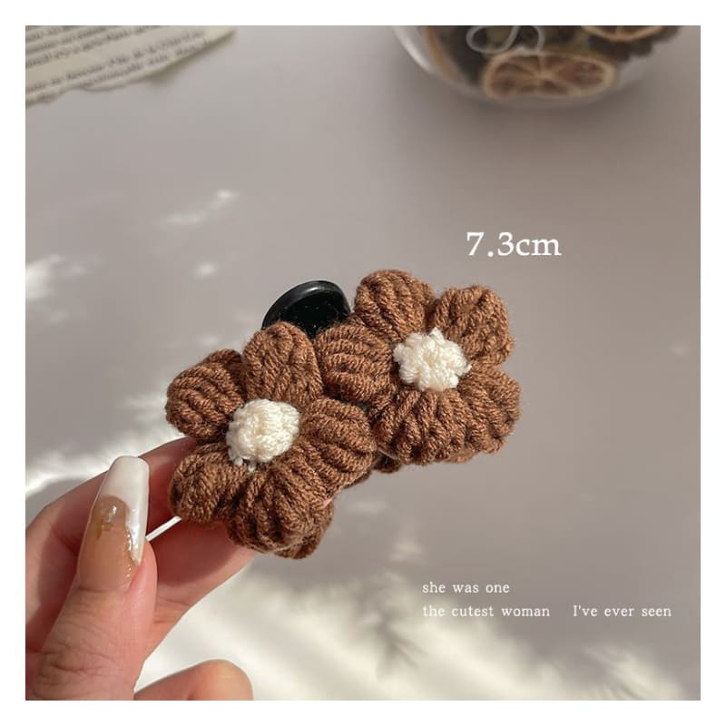 Floral Yarn Hair Clamp / Hair Clip / Headband