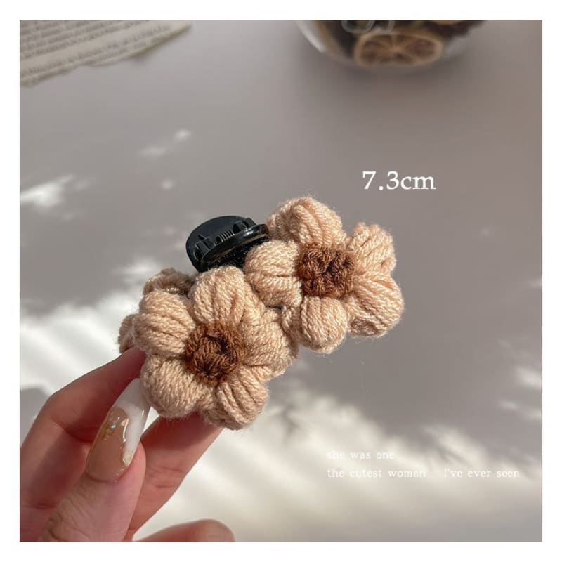 Floral Yarn Hair Clamp / Hair Clip / Headband