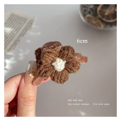 Floral Yarn Hair Clamp / Hair Clip / Headband