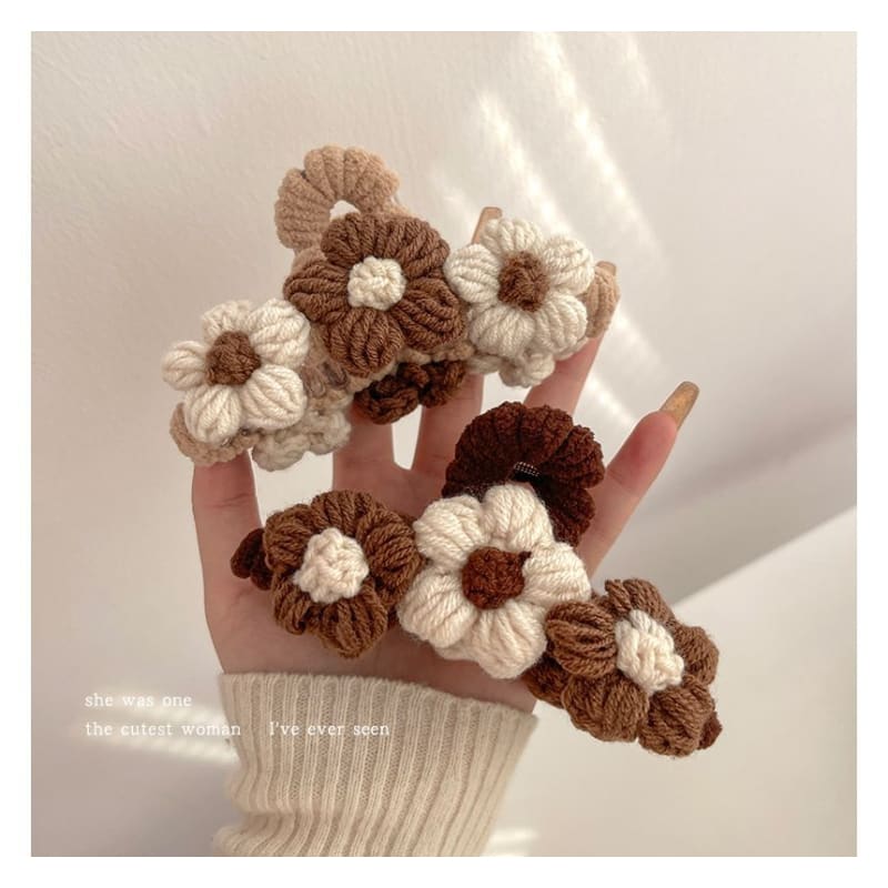 Floral Yarn Hair Clamp / Hair Clip / Headband