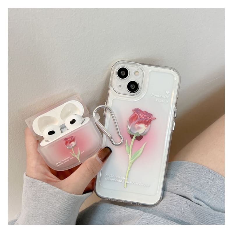 Flower Accent AirPods Earphone Case Skin