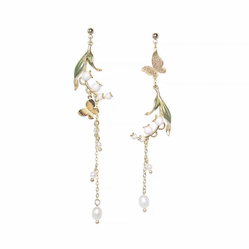 Flower Alloy Dangle Earring