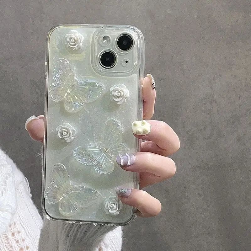 Kawaii Aesthetic Y2K Cute Fairy Flower Butterfly Phone Case MK Kawaii Store