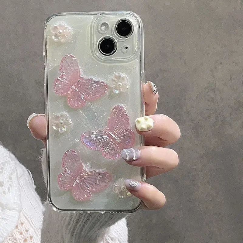 Kawaii Aesthetic Y2K Cute Fairy Flower Butterfly Phone Case MK Kawaii Store