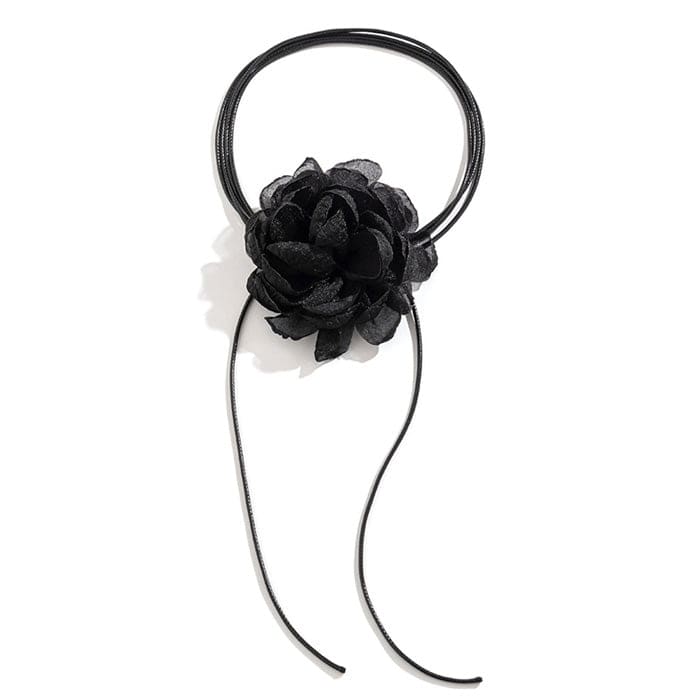 Flower Choker Necklace - Standart / Black - Necklace