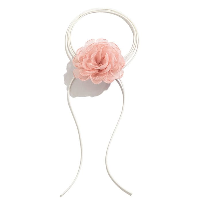 Flower Choker Necklace - Standart / Pink - Necklace