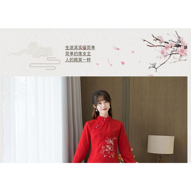 Flower Embroidered Hanfu Blouse