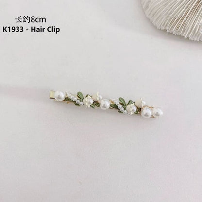 Flower Faux Pearl Hair Claw / Headband / Hair Clip