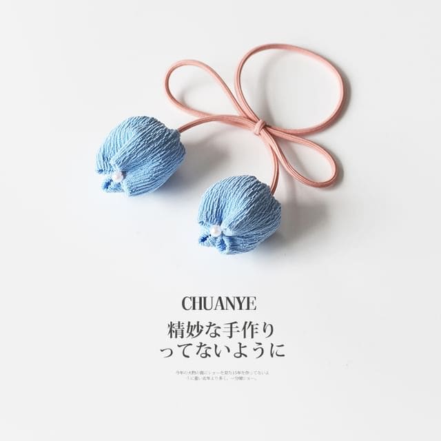 Flower Hair Tie - 02 - Blue / One Size