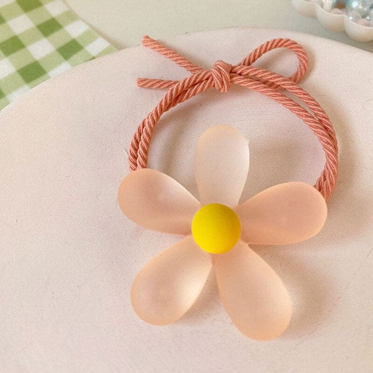 Flower Hair Tie Set - Standart/ 2pcs / Orange - Other