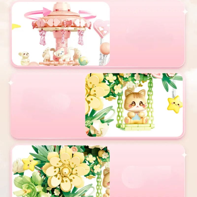 Kawaii Aesthetic Y2K Cute Fairy Flower Moon Building Block MK Kawaii Store