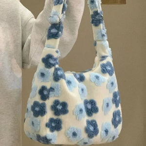 Kawaii Aesthetic Y2K Cute Fairy Flower Plush Shoulder Bag MK Kawaii Store