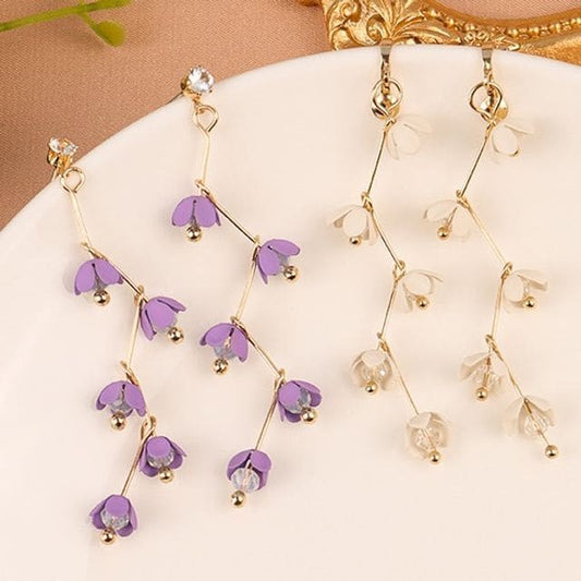 Flower Resin Dangle Earring