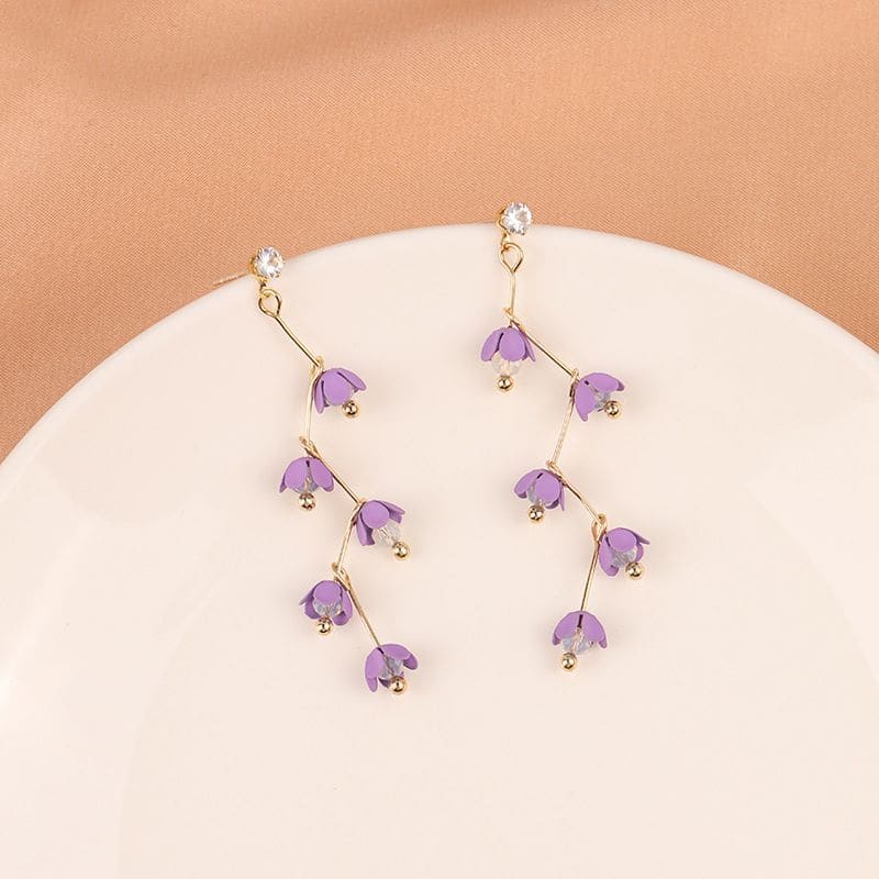 Flower Resin Dangle Earring