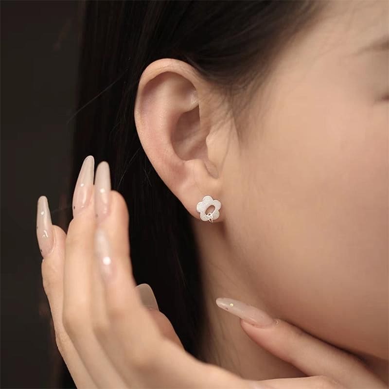 Flower S925 Sterling Silver Stud Earring